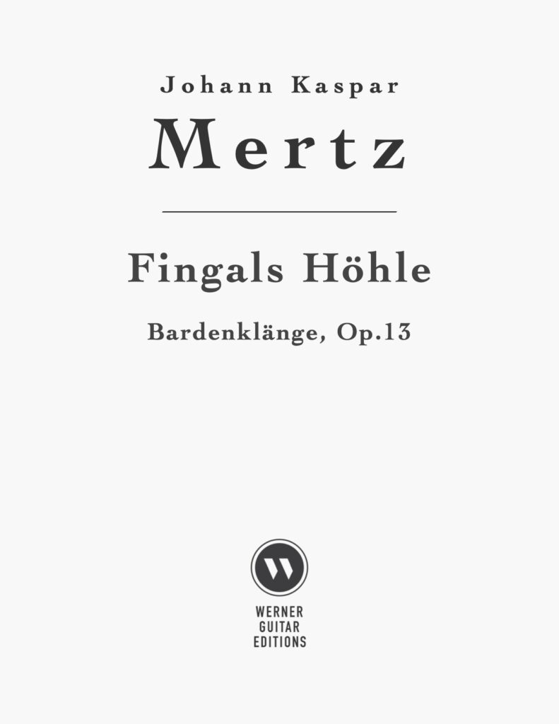 Fingals Hohle by Mertz - PDF Sheet Music for Guitar