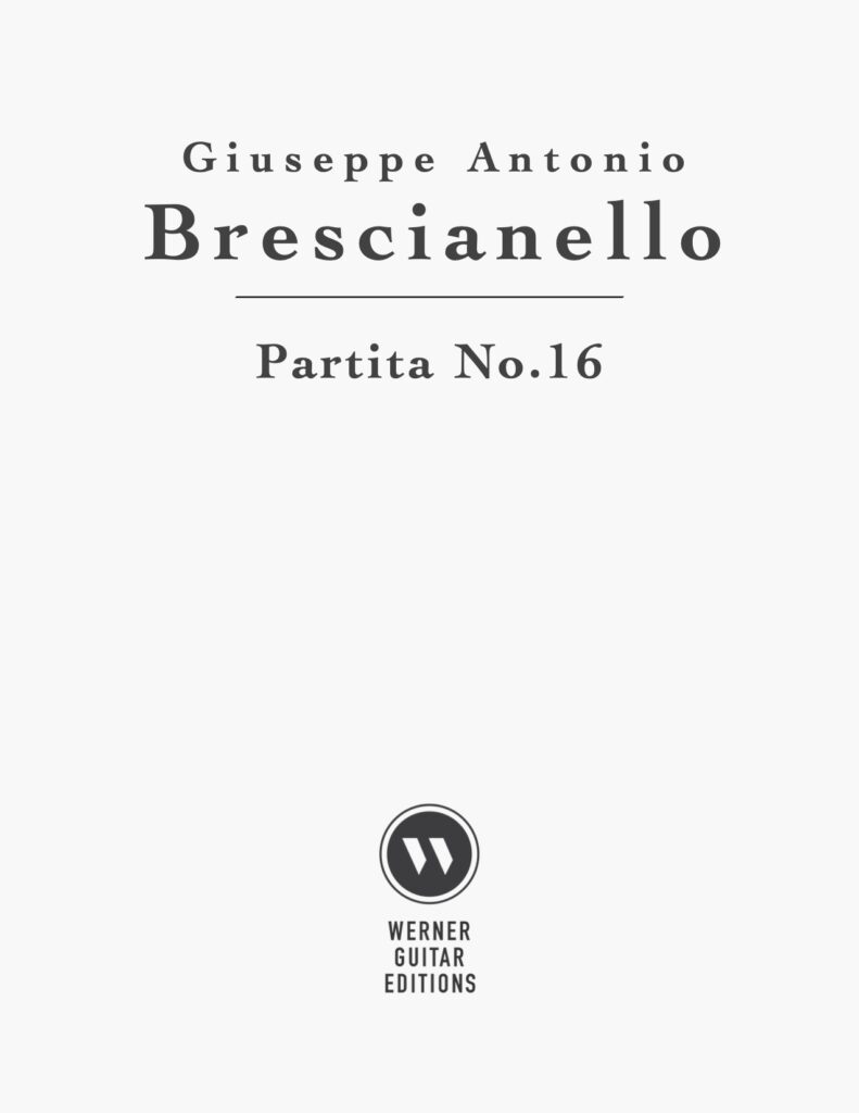 Partita No.16 in E Minor by Giuseppe Antonio Brescianello - PDF Sheet Music